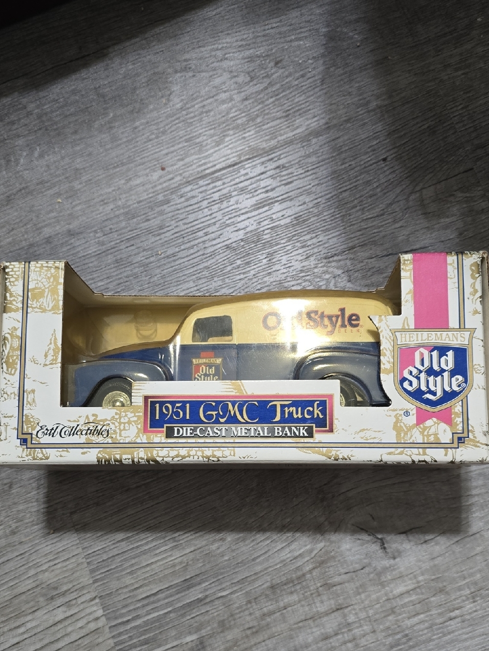 1951 GMC Truck Die-Cast Metal Bank - Blue/Gold
